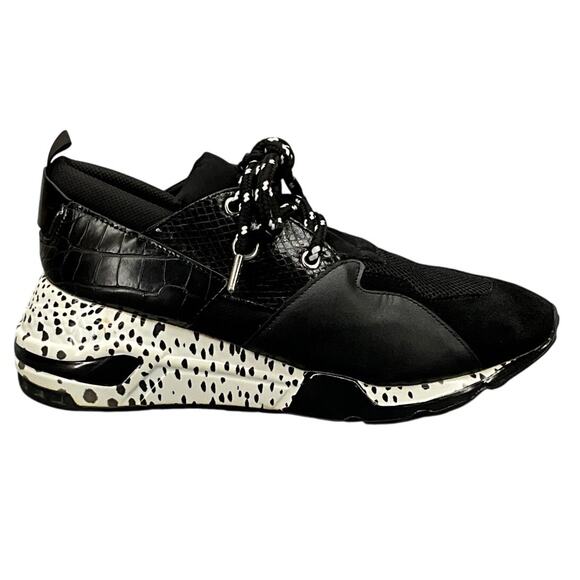 Steve Madden Cliff Black White Animal Athletic Running Sneaker Women 9M - Picture 2 of 10